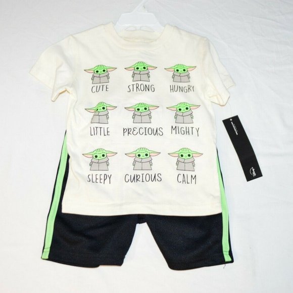 The Mandalorian Baby Yoda Boys T-Shirt and Shorts - Picture 6 of 9